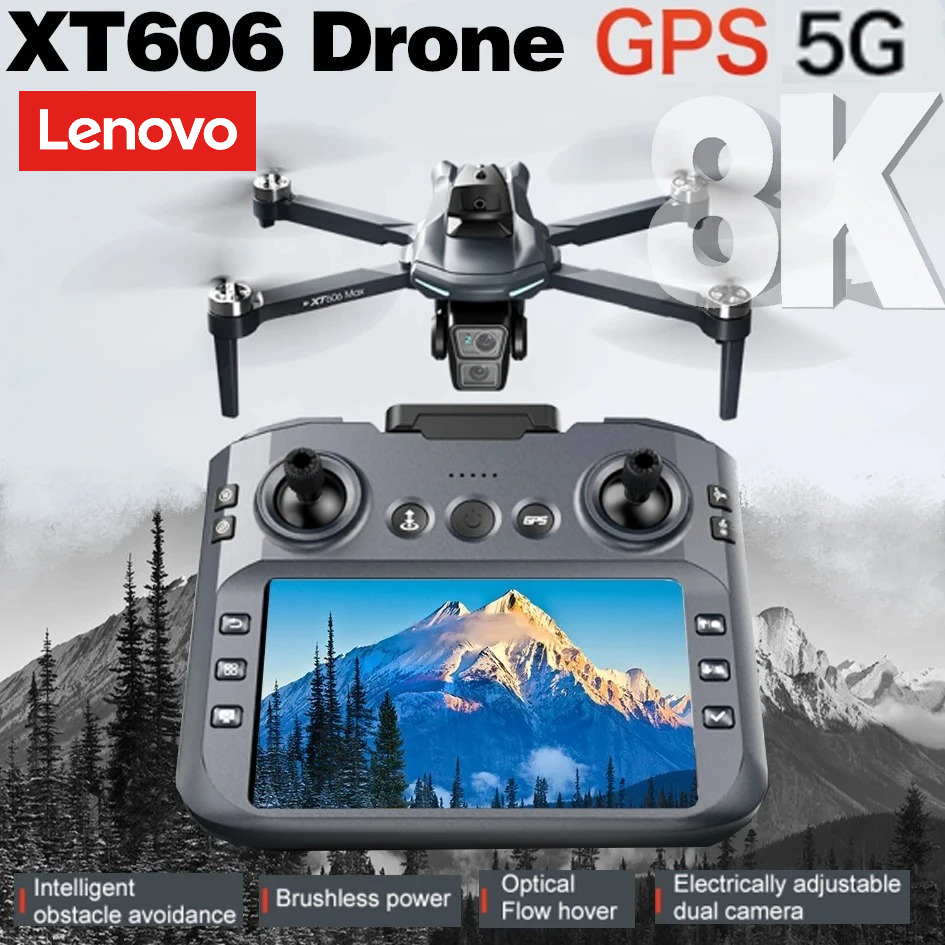 Drone Multispectral - Lenovo XT606 Drone Profesyonel 8K HD
