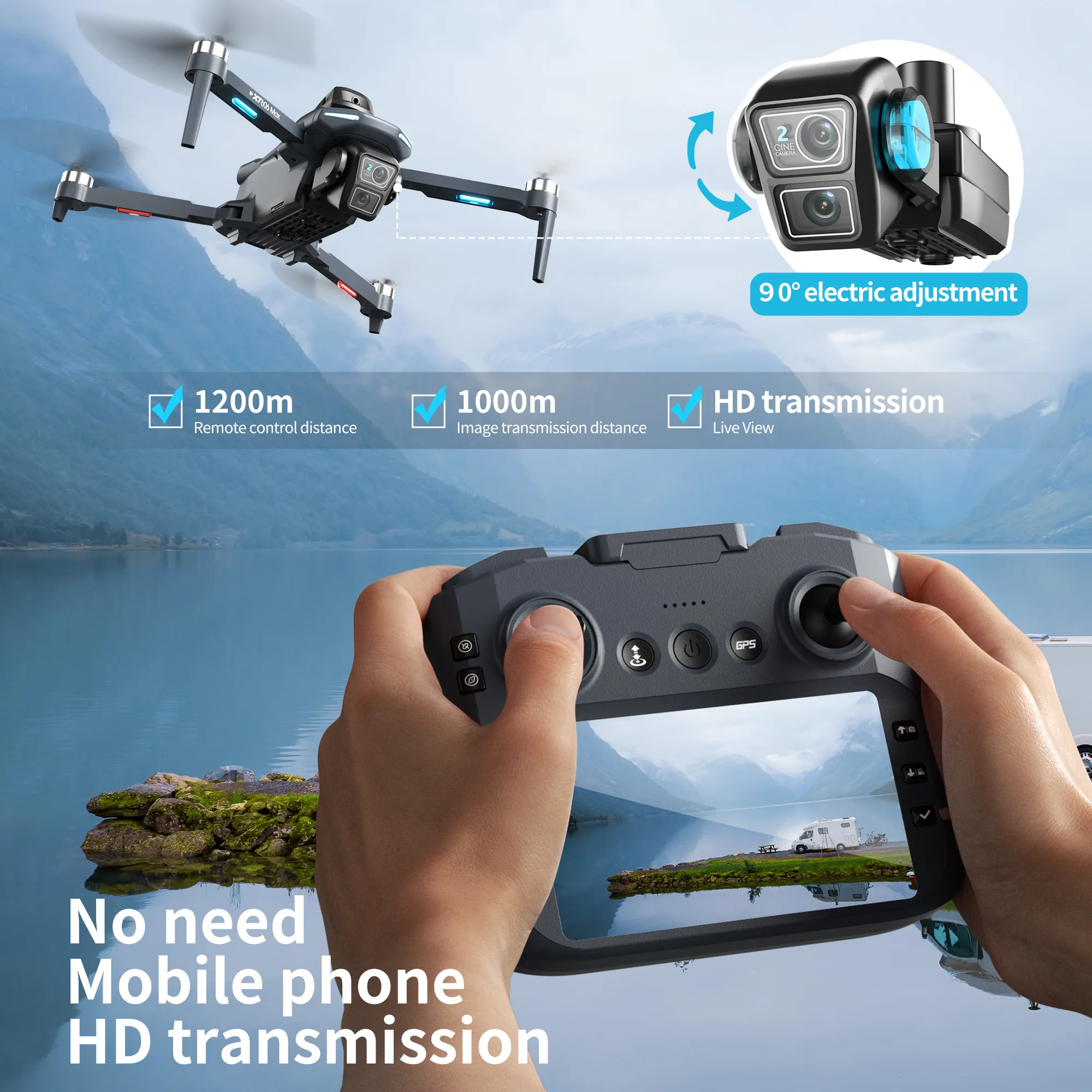 Lenovo XT606 MAX GPS Drone 4k  - Drone Surveying incelemesi ve fiyatı